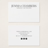 Moderne Schwarz-weiße Ohrringe Schmuckkarten (Vorne & Hinten)