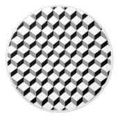 Moderne Schwarz-weiße optische Illusion Keramikknauf (Vorderseite)