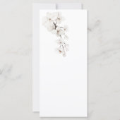 Moderne Schwarz-weiße Orchids Blumenkarte (Rückseite)