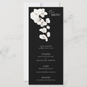 Moderne Schwarz-weiße Orchids Blumenkarte (Vorderseite)