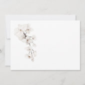 Moderne Schwarz-weiße Orchids Blumenspülung Dankeskarte (Rückseite)