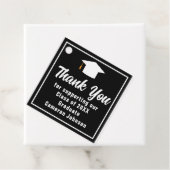 Moderne Schwarz-weiße Personalisierte Graduierungs Geschenkanhänger (Beispiel)