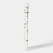 Moderne Schwarz-weiße Pilze mit Individuelle Name Case-Mate iPhone Hülle (Rückseite / Rechts)