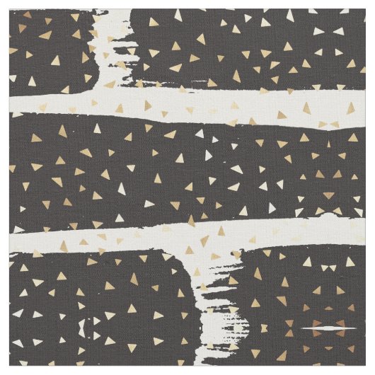 Moderne Schwarz-weiße Pinselstriche Stoff (Nahaufnahme)