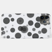 Moderne Schwarz-weiße Polka Dot Bubbles Minimal Case-Mate iPhone Hülle (Rückseite (Horizontal))