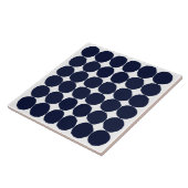 Moderne schwarz-weiße Polka-Dottile Fliese (Seite)