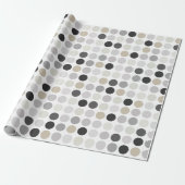 Moderne Schwarz-weiße Polka-Punkte-Mustermonogramm Geschenkpapier (Ungerollt)