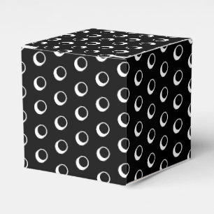 Moderne schwarz-weiße Polka-Punktmuster Geschenkschachtel