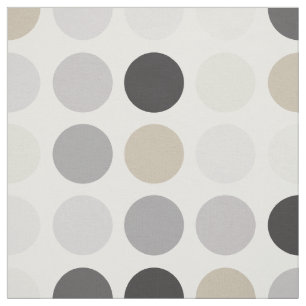 Moderne Schwarz-weiße Polka-Punktmuster Monogramm Stoff