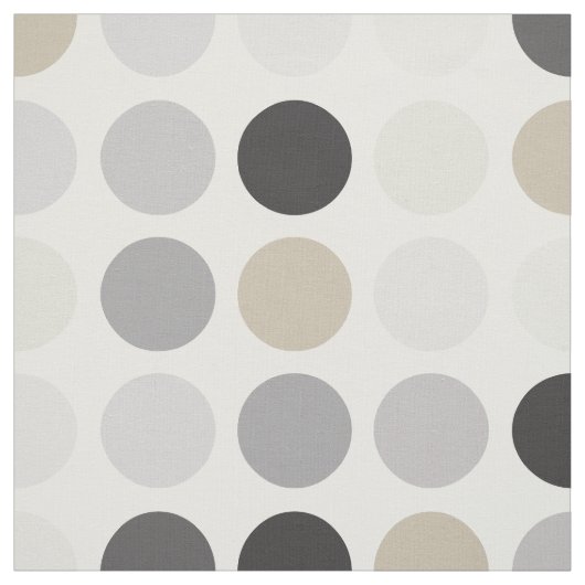 Moderne Schwarz-weiße Polka-Punktmuster Monogramm Stoff (Muster)