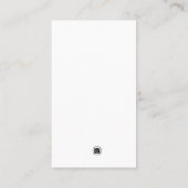 Moderne Schwarz-weiße Porträtfotografie Visitenkarte (Rückseite)