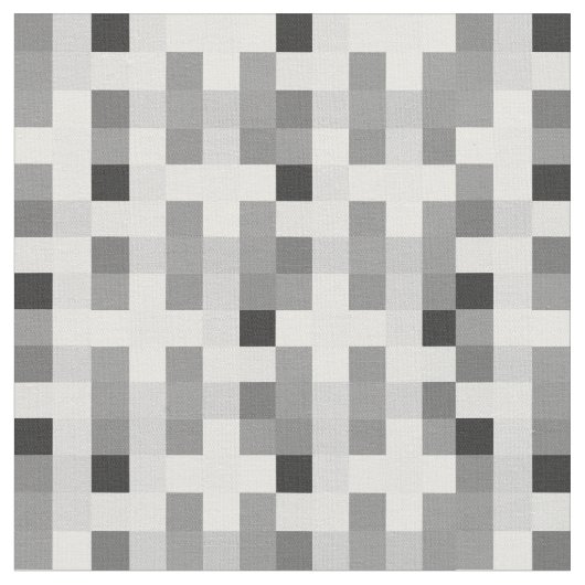 Moderne schwarz-weiße Quadrate Prüfmuster Stoff (Nahaufnahme)