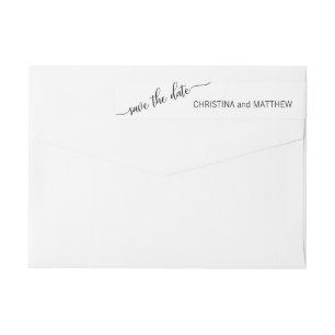 Moderne Schwarz-weiße SAVE THE DATE Hochzeit