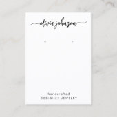 Moderne, Schwarz-weiße Schmuckstücke Visitenkarte (Vorderseite)