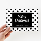 Moderne Schwarz-weiße Schrift Frohe Weihnachten