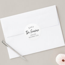 Moderne Schwarz-weiße Schwangerschaftsankündigung