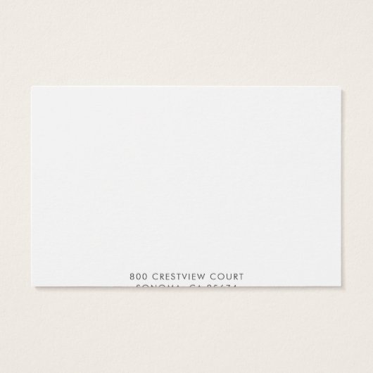 Moderne Schwarz-weiße Script-Earring-Display-Karte (Rückseite)