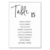 Moderne Schwarz-weiße Seekarten Tischnummer (Rückseite)