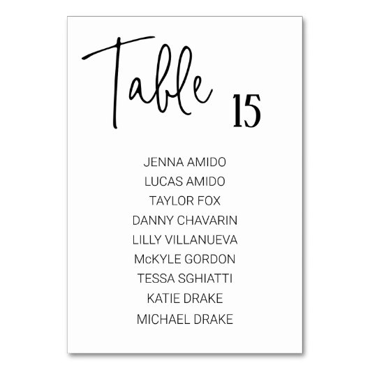Moderne Schwarz-weiße Seekarten Tischnummer (Vorderseite)