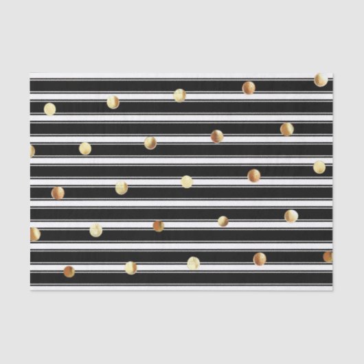 Moderne Schwarz-weiße Seidenpapier (Vorderseite)