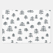 Moderne schwarz-weiße skandinavische Weihnachtsbau Geschenkpapier Set (Vorderseite 3)