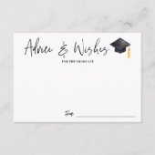 Moderne Schwarz-weiße Skriptberatung wünscht Absch Begleitkarte (Vorderseite)