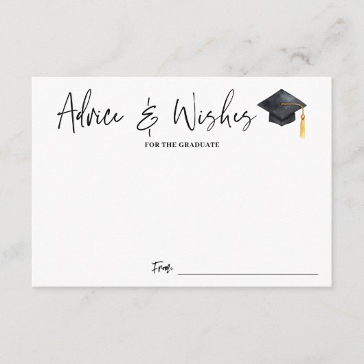 Moderne Schwarz-weiße Skriptberatung wünscht Absch Begleitkarte (Vorderseite)