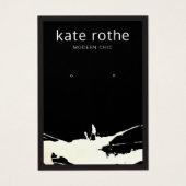 Moderne Schwarz-weiße Spritzer-Earring-Display-Kar (Vorderseite)