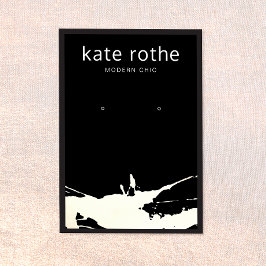 Moderne Schwarz-weiße Spritzer-Earring-Display-Kar