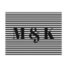 Moderne Schwarz-weiße Streifen, kundenspezifische