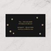 Moderne Schwarz-weiße Streifen machen Künstler Visitenkarte (Rückseite)