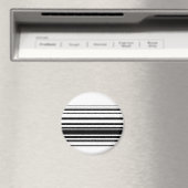 Moderne Schwarz-weiße Streifen Magnet (In Situ (Geschirrspüler))