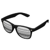 Moderne Schwarz-weiße Streifen Partybrille (Schrägansicht)