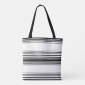 Moderne Schwarz-weiße Streifen Tasche (Rückseite)