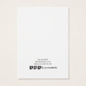 Moderne Schwarz-weiße Stripskarte (Rückseite)