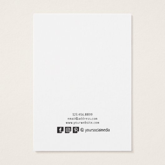 Moderne Schwarz-weiße Stripskarte (Rückseite)