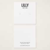 Moderne Schwarz-weiße Stuhlvorführkarte (Vorne & Hinten)