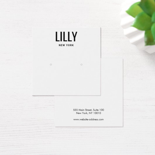 Moderne Schwarz-weiße Stuhlvorführkarte (Schreibtisch)