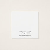 Moderne Schwarz-weiße Stuhlvorführkarte (Rückseite)