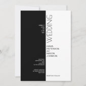 Moderne Schwarz-weiße Symmetrie Einladung (Vorderseite)