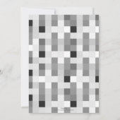 Moderne Schwarz-weiße Tafel Einladung (Rückseite)