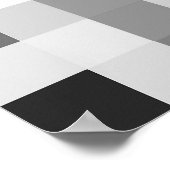 Moderne Schwarz-weiße Tafel Poster (Ecke)