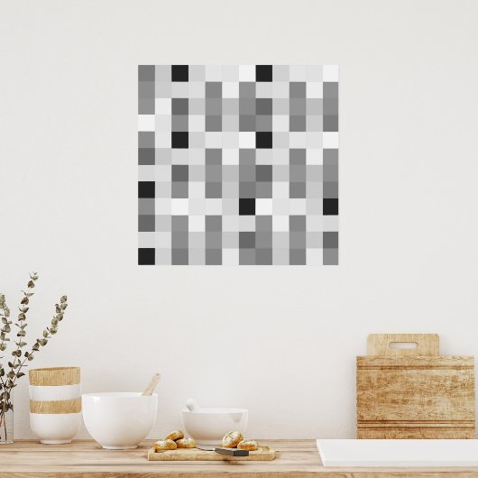 Moderne Schwarz-weiße Tafel Poster (Küche)