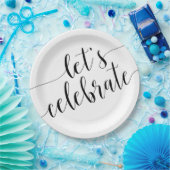 Moderne, Schwarz-weiße Teller feiern (Party)