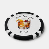 Moderne Schwarz-weiße Trinkkissen Hochzeitskappen  Pokerchips (Einzeln)