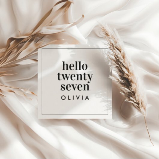 Moderne Schwarz-weiße Typografie Einladung