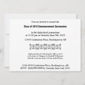 Moderne Schwarz-weiße u. blaue Einladung (Rückseite)