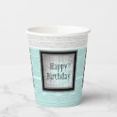 Moderne Schwarz-weiße und graue Gemustert Pappbecher (Links)