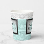 Moderne Schwarz-weiße und graue Gemustert Pappbecher (Rechts)