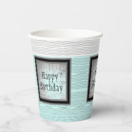 Moderne Schwarz-weiße und graue Gemustert Pappbecher